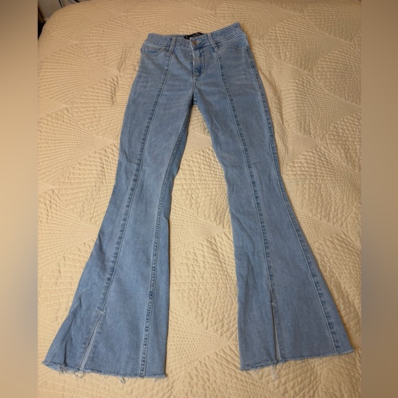 Women's Hollister Blue Flared Jeans - Picture 1 of 3
